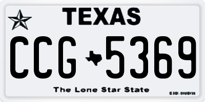 TX license plate CCG5369