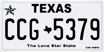 TX license plate CCG5379