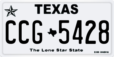 TX license plate CCG5428