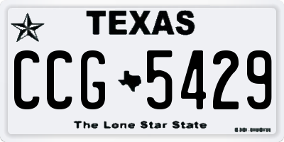 TX license plate CCG5429