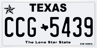 TX license plate CCG5439