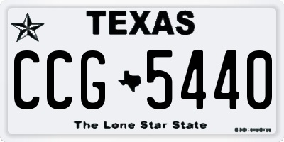 TX license plate CCG5440