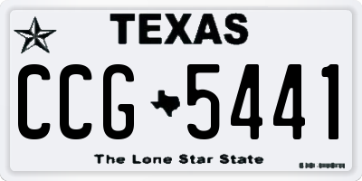 TX license plate CCG5441