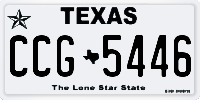 TX license plate CCG5446
