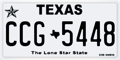 TX license plate CCG5448