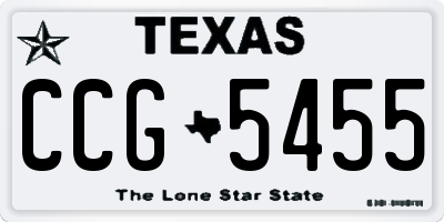TX license plate CCG5455