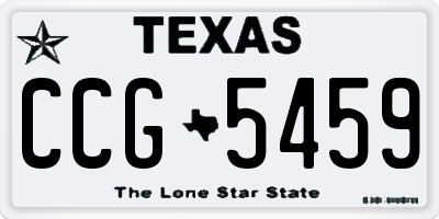 TX license plate CCG5459