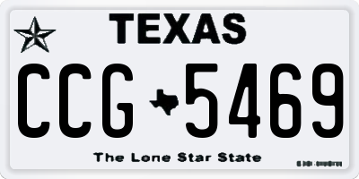 TX license plate CCG5469