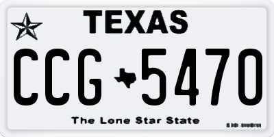 TX license plate CCG5470