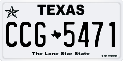 TX license plate CCG5471