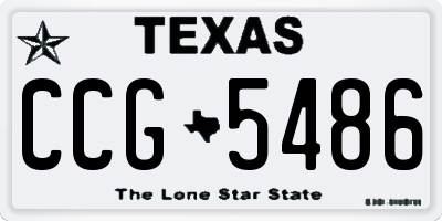 TX license plate CCG5486