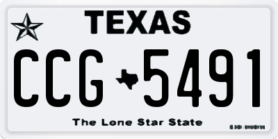 TX license plate CCG5491