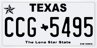 TX license plate CCG5495