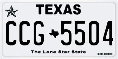 TX license plate CCG5504