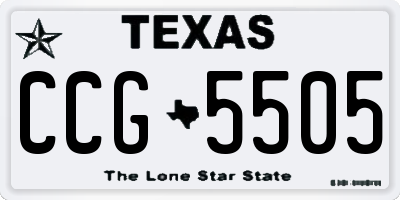TX license plate CCG5505