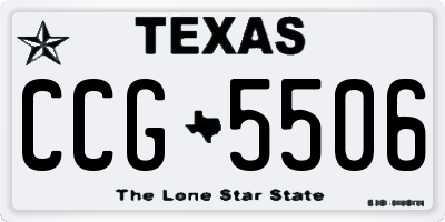 TX license plate CCG5506