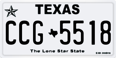 TX license plate CCG5518