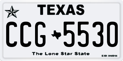 TX license plate CCG5530