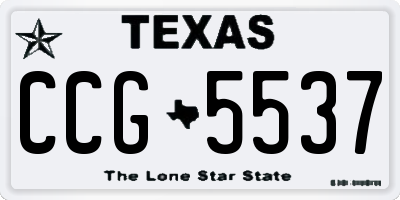 TX license plate CCG5537