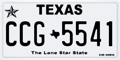 TX license plate CCG5541