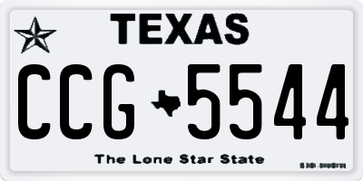 TX license plate CCG5544