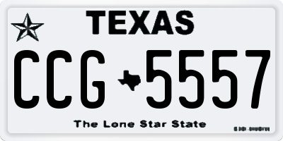 TX license plate CCG5557