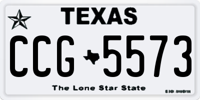 TX license plate CCG5573