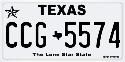 TX license plate CCG5574
