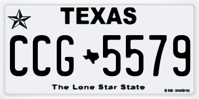 TX license plate CCG5579