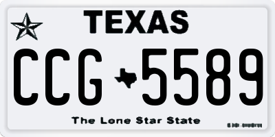 TX license plate CCG5589