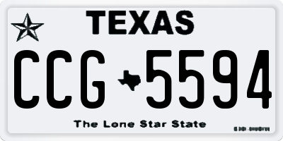 TX license plate CCG5594