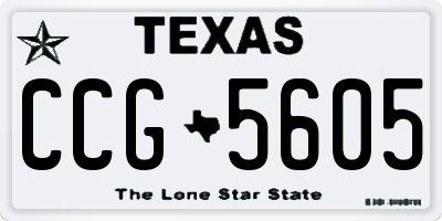 TX license plate CCG5605