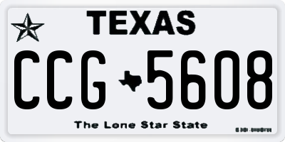 TX license plate CCG5608