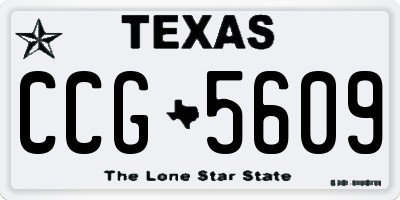 TX license plate CCG5609