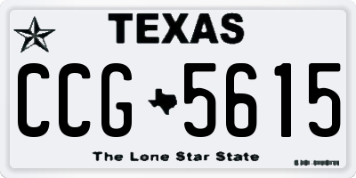 TX license plate CCG5615