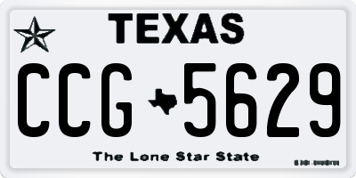 TX license plate CCG5629