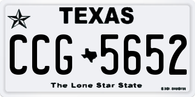 TX license plate CCG5652