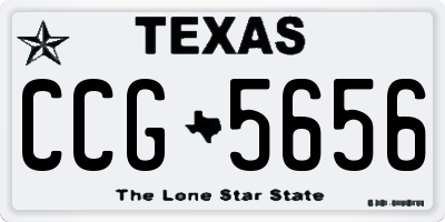 TX license plate CCG5656