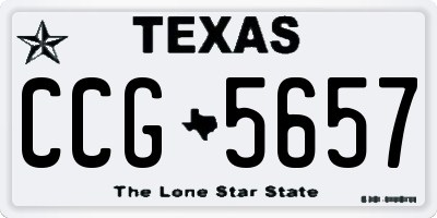 TX license plate CCG5657