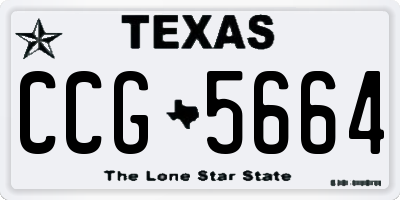 TX license plate CCG5664