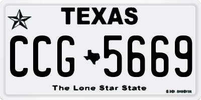 TX license plate CCG5669