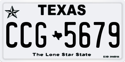 TX license plate CCG5679