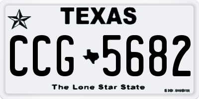 TX license plate CCG5682
