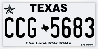 TX license plate CCG5683