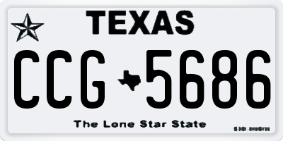 TX license plate CCG5686