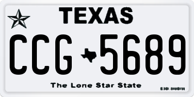 TX license plate CCG5689