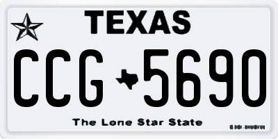 TX license plate CCG5690