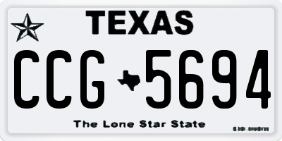 TX license plate CCG5694