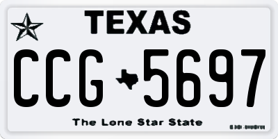 TX license plate CCG5697