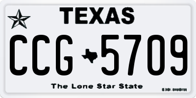 TX license plate CCG5709
